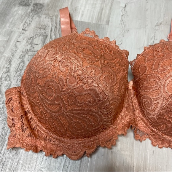 Honeydew Intimates Peach Lace Push Up Bra 42D - Picture 4 of 6